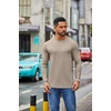 image:imageCOOFANDY Mens Long Sleeve T Shirts Crew Neck Casual Basic Pullover ShirtKhaki