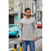 image:imageCOOFANDY Mens Long Sleeve T Shirts Crew Neck Casual Basic Pullover ShirtLight Grey