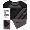image:imageCOOFANDY Mens Long Sleeve Tee Shirts Casual Crewneck Raglan TShirts Stretchy Baseball Pullover Tee01 Dark Heather Grey