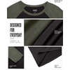 image:imageCOOFANDY Mens Long Sleeve Tee Shirts Casual Crewneck Raglan TShirts Stretchy Baseball Pullover TeeBlack