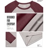 image:imageCOOFANDY Mens Long Sleeve Tee Shirts Casual Crewneck Raglan TShirts Stretchy Baseball Pullover TeeLight Gray