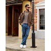 image:imageCOOFANDY Mens Long Sleeve Tee Shirts Casual Crewneck Raglan TShirts Stretchy Baseball Pullover TeeMoon Grey