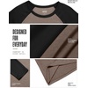 image:imageCOOFANDY Mens Long Sleeve Tee Shirts Casual Crewneck Raglan TShirts Stretchy Baseball Pullover TeeMoon Grey