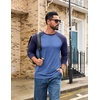 image:imageCOOFANDY Mens Long Sleeve Tee Shirts Casual Crewneck Raglan TShirts Stretchy Baseball Pullover TeeRoyal Blue
