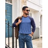 image:imageCOOFANDY Mens Long Sleeve Tee Shirts Casual Crewneck Raglan TShirts Stretchy Baseball Pullover TeeRoyal Blue