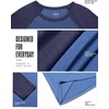 image:imageCOOFANDY Mens Long Sleeve Tee Shirts Casual Crewneck Raglan TShirts Stretchy Baseball Pullover TeeRoyal Blue