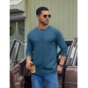 image:imageCOOFANDY Mens Long Sleeve Tee Shirts Cotton Casual Basic TShirtsDark Blue