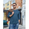 image:imageCOOFANDY Mens Long Sleeve Tee Shirts Cotton Casual Basic TShirtsDark Blue