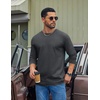 image:imageCOOFANDY Mens Long Sleeve Tee Shirts Cotton Casual Basic TShirtsDark Gray