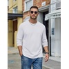 image:imageCOOFANDY Mens Long Sleeve Tee Shirts Cotton Casual Basic TShirtsWhite
