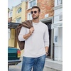 image:imageCOOFANDY Mens Long Sleeve Tee Shirts Cotton Casual Basic TShirtsWhite