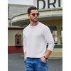image:imageCOOFANDY Mens Long Sleeve Tee Shirts Cotton Casual Basic TShirtsWhite