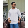 image:imageCOOFANDY Mens Long Sleeve Tee Shirts Cotton Casual Basic TShirtsWhite