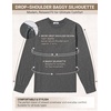 image:imageCOOFANDY Mens Long Sleeve Tee Shirts Cotton Vintage Washed T Shirts Relaxed Fit Basic TeesBlack  Dark Grey