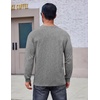 image:imageCOOFANDY Mens Long Sleeve Tee Shirts Cotton Vintage Washed T Shirts Relaxed Fit Basic TeesBlack  Light Grey