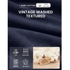 image:imageCOOFANDY Mens Long Sleeve Tee Shirts Cotton Vintage Washed T Shirts Relaxed Fit Basic TeesBlack  Navy Blue