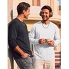 image:imageCOOFANDY Mens Long Sleeve Tee Shirts Cotton Vintage Washed T Shirts Relaxed Fit Basic TeesBlack  White
