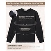 image:imageCOOFANDY Mens Long Sleeve Tee Shirts Cotton Vintage Washed T Shirts Relaxed Fit Basic TeesBlack