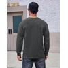 image:imageCOOFANDY Mens Long Sleeve Tee Shirts Cotton Vintage Washed T Shirts Relaxed Fit Basic TeesDark Grey
