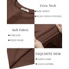 image:imageCOOFANDY Mens Long Sleeve Tee Shirts Crew Neck Casual Soft Basic T ShirtsBrown