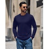image:imageCOOFANDY Mens Long Sleeve Tee Shirts Crew Neck Casual Soft Basic T ShirtsNavy Blue