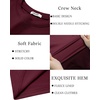 image:imageCOOFANDY Mens Long Sleeve Tee Shirts Crew Neck Casual Soft Basic T ShirtsWine Red