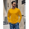 image:imageCOOFANDY Mens Long Sleeve Tee Shirts Crew Neck Casual Soft Basic T ShirtsYellow