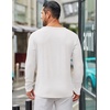 image:imageCOOFANDY Mens Long Sleeve Tee Shirts Crew Neck Casual Soft TeesAll White