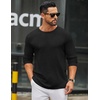 image:imageCOOFANDY Mens Long Sleeve Tee Shirts Crew Neck Casual Soft TeesBlack