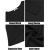 image:imageCOOFANDY Mens Long Sleeve Tee Shirts Crew Neck Casual Soft TeesBlack