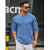 image:imageCOOFANDY Mens Long Sleeve Tee Shirts Crew Neck Casual Soft TeesBlue