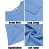 image:imageCOOFANDY Mens Long Sleeve Tee Shirts Crew Neck Casual Soft TeesBlue