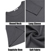 image:imageCOOFANDY Mens Long Sleeve Tee Shirts Crew Neck Casual Soft TeesDark Grey