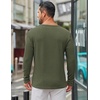 image:imageCOOFANDY Mens Long Sleeve Tee Shirts Crew Neck Casual Soft TeesGreen