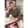 image:imageCOOFANDY Mens Long Sleeve Tee Shirts Crew Neck Casual Soft TeesGreen