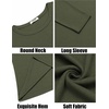 image:imageCOOFANDY Mens Long Sleeve Tee Shirts Crew Neck Casual Soft TeesGreen