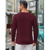 image:imageCOOFANDY Mens Long Sleeve Tee Shirts Crew Neck Casual Soft TeesHeather Burgundy