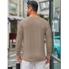 image:imageCOOFANDY Mens Long Sleeve Tee Shirts Crew Neck Casual Soft TeesKhaki
