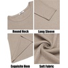 image:imageCOOFANDY Mens Long Sleeve Tee Shirts Crew Neck Casual Soft TeesKhaki