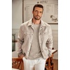 image:imageCOOFANDY Mens Long Sleeve Tee Shirts Crew Neck Casual Soft TeesLight Khaki