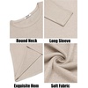 image:imageCOOFANDY Mens Long Sleeve Tee Shirts Crew Neck Casual Soft TeesLight Khaki