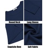 image:imageCOOFANDY Mens Long Sleeve Tee Shirts Crew Neck Casual Soft TeesNavy Blue