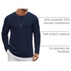 image:imageCOOFANDY Mens Long Sleeve Tee Shirts Crew Neck Casual Soft TeesNavy Blue