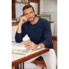 image:imageCOOFANDY Mens Long Sleeve Tee Shirts Crew Neck Casual Soft TeesNavy Blue