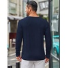 image:imageCOOFANDY Mens Long Sleeve Tee Shirts Crew Neck Casual Soft TeesNavy Blue
