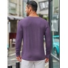 image:imageCOOFANDY Mens Long Sleeve Tee Shirts Crew Neck Casual Soft TeesPurple