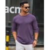 image:imageCOOFANDY Mens Long Sleeve Tee Shirts Crew Neck Casual Soft TeesPurple
