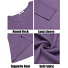 image:imageCOOFANDY Mens Long Sleeve Tee Shirts Crew Neck Casual Soft TeesPurple