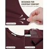 image:imageCOOFANDY Mens Long Sleeve Tee Shirts Knit Crew Neck Shirts Casual PulloverWine Red