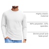image:imageCOOFANDY Mens Long Sleeve Tee Shirts Stretch Crew Neck Tee Shirts Casual T Shirts for MenAwhite